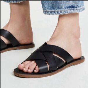 Madewell Black Boardwalk Slide Slide size 7